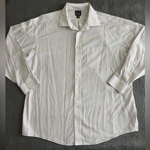 Jos. A. Bank Gray Striped Dress Shirt